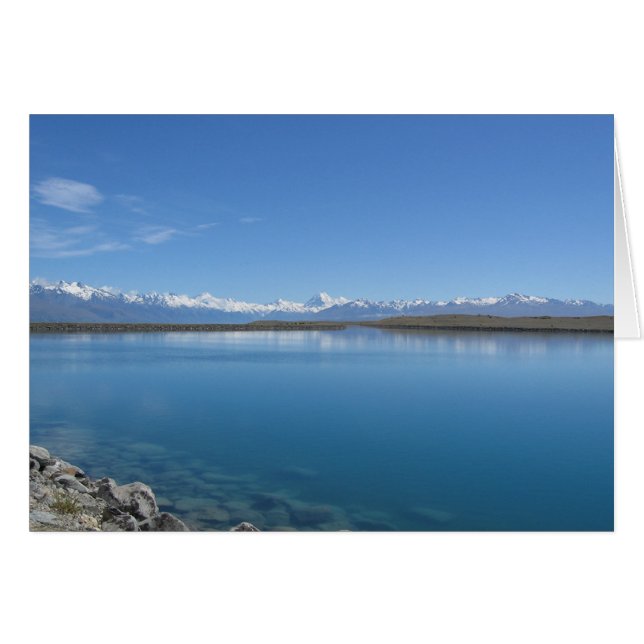 Lake Tekapo, New Zealand Grußkarte (Vorderseite (Horizontal))