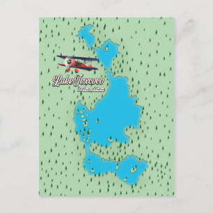 Lake Texcoco Mexiko Seekarte Postkarte