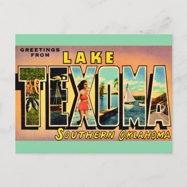 Lake Texoma Oklahoma Postkarte (Vorderseite)