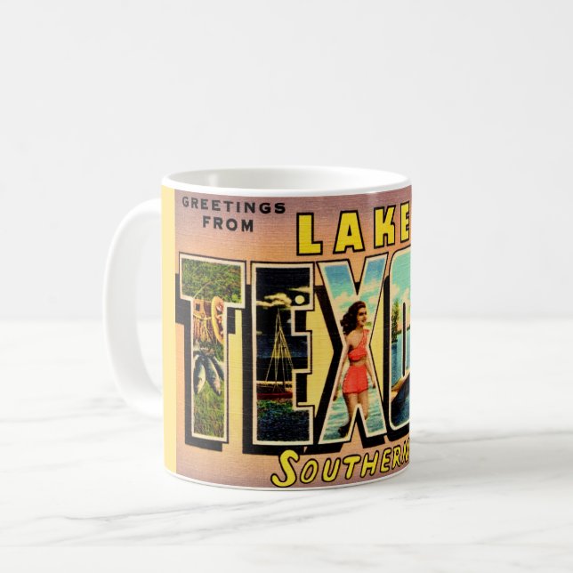 Lake Texoma Oklahoma Postkarten-Tasse Kaffeetasse (Vorderseite Links)