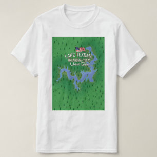 Lake Texoma USA Karte. T-Shirt