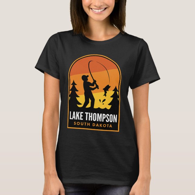 Lake Thompson South Dakota Fishing T-Shirt (Vorderseite)