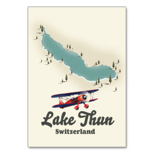Lake Thun Switzerland Karte