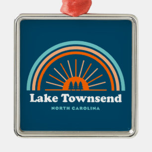 Lake Townsend North Carolina Rainbow Ornament Aus Metall
