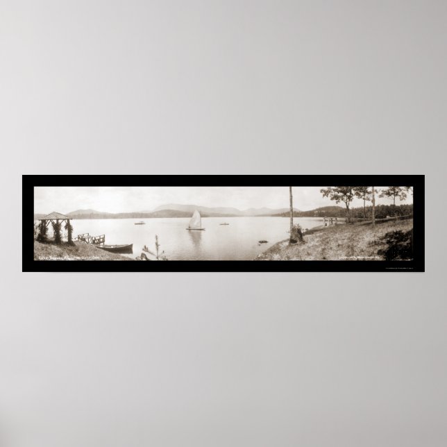 Lake Toxaway NC Boats Foto 1911 Poster (Vorne)