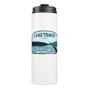 Lake Travis Austin Texas Angelrute Thermosbecher