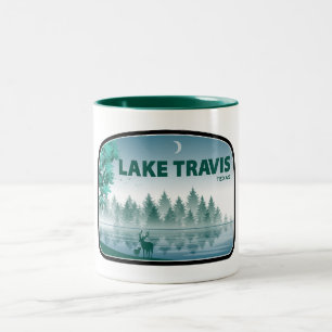 Lake Travis Austin Texas Hirsche Zweifarbige Tasse