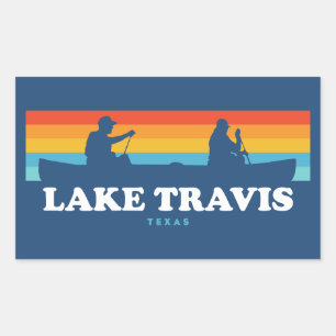 Lake Travis Austin Texas Kanu Rechteckiger Aufkleber