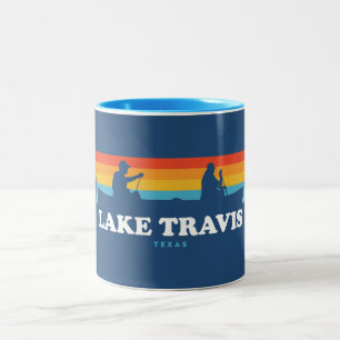 Lake Travis Austin Texas Kanu Zweifarbige Tasse