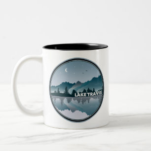 Lake Travis Austin Texas Reflexion Zweifarbige Tasse