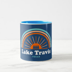 Lake Travis Austin Texas Regenbogen Zweifarbige Tasse