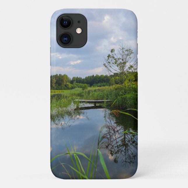 Lake Trees Sky Pier Belarus Nature iPhone 11 Fall Case-Mate iPhone Hülle (Rückseite)