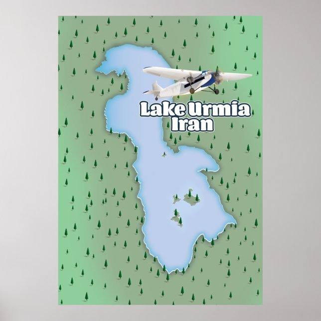 Lake Urmia Iran Reiseplan Poster (Vorne)