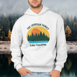Lake Vacation Sunset Cool Personalisiert Hoodie