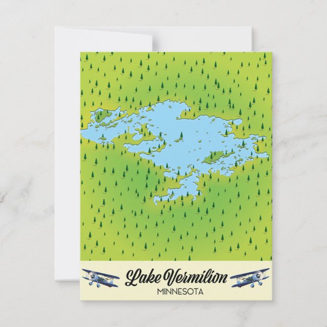 Lake Vermilion Minnesota Karte (Vorderseite)