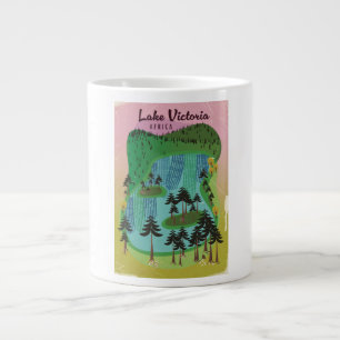 Lake Victoria African travel poster Jumbo-Tasse