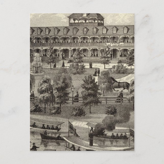 Lake View House in Asbury Park, NJ Postkarte (Vorderseite)