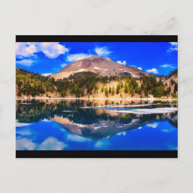 Lake View Lassen Volcanal-Nationalpark Postkarte (Vorderseite)