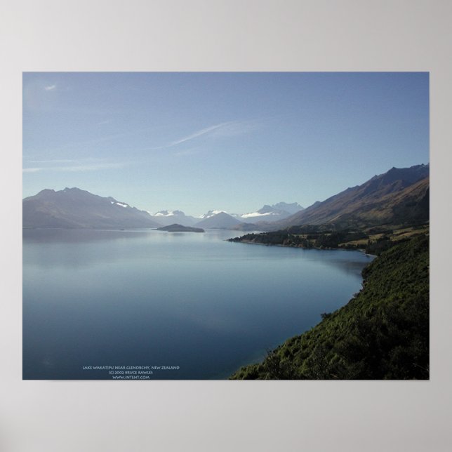 Lake Wakatipu bei Glenorchy, Neuseeland Poster (Vorne)