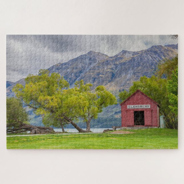 Lake Wakatipu Landschaft Glenorchy Neuseeland Puzzle (Horizontal)