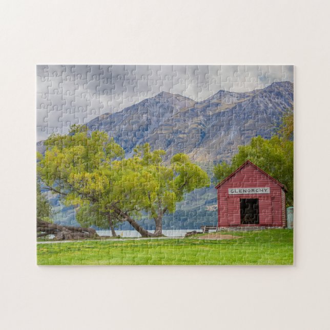 Lake Wakatipu Landschaft Glenorchy Neuseeland Puzzle (Horizontal)