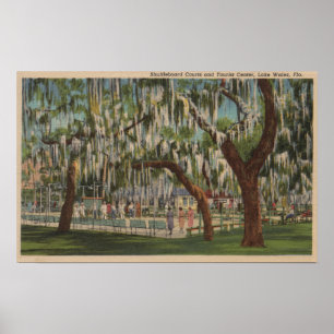 Lake Wales, FL - Außenansicht Shuffleboard Poster