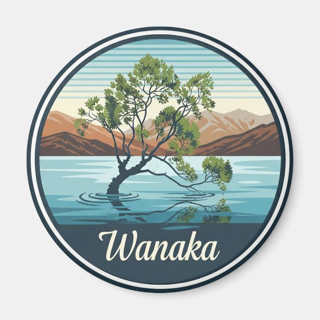 Lake Wanaka Tree New Zealand Travel Magnet (Vorne)