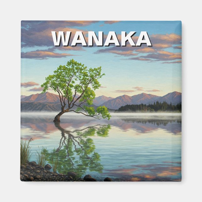 Lake Wanaka Tree New Zealand Travel Magnet (Vorne)
