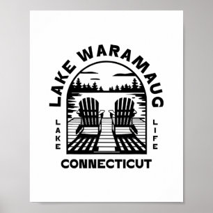 Lake Waramaug Connecticut Outdoor Vintage Poster