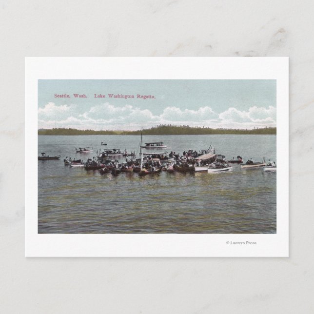 Lake Washington Regatta Scene Postkarte (Vorderseite)