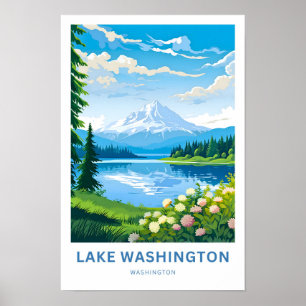 Lake Washington Travel Print Poster