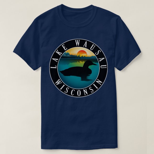 Lake Wausau Wisconsin Loon T-Shirt (Design vorne)