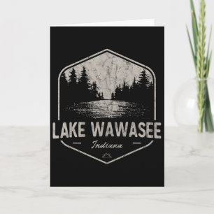 Lake Wawasee Indiana Outdoor-Vintage Karte