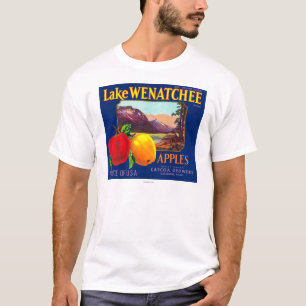 Lake Wenatchee Apple Label (blau) - Cashmere, WA T-Shirt