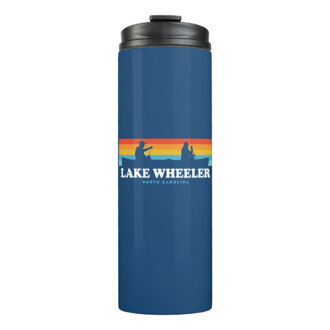 Lake Wheeler North Carolina Canoe Thermosbecher (Vorderseite)