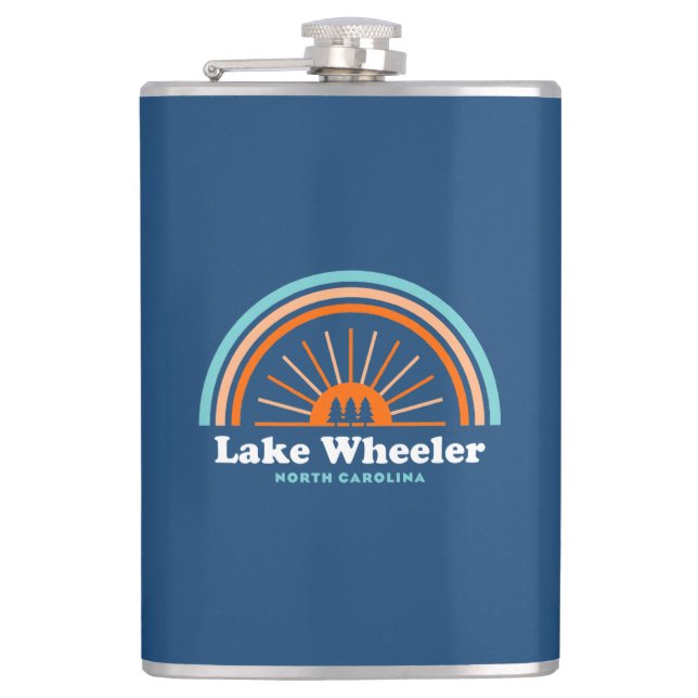 Lake Wheeler North Carolina Rainbow Flachmann (Vorderseite)