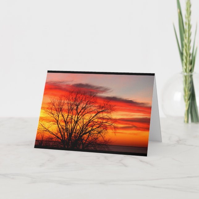 Lake Winnebago Sunset Denken Sie an Sie Karte (Vorderseite)