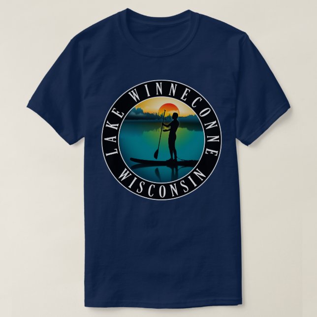Lake Winneconne Wisconsin Paddleboarding T-Shirt (Design vorne)