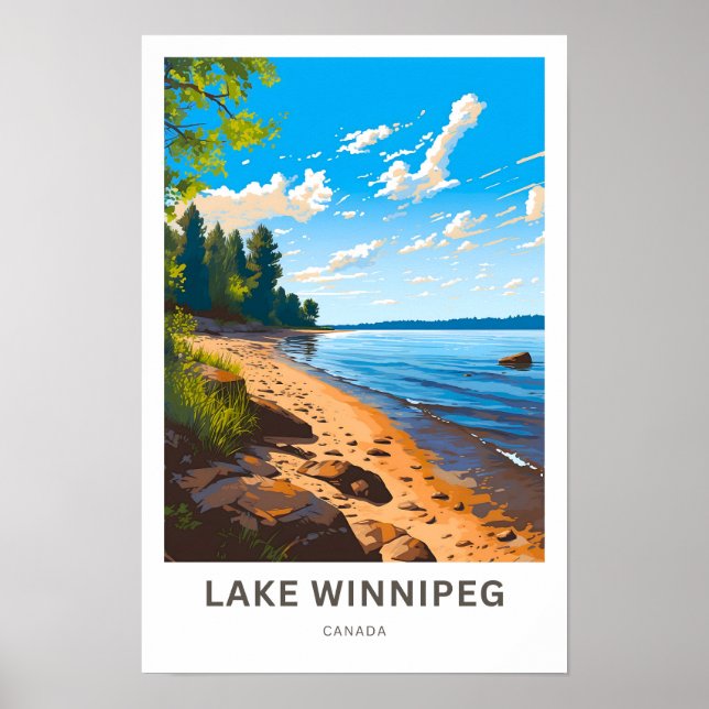 Lake Winnipeg Canada Travel Print Poster (Vorne)