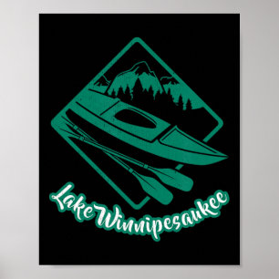 Lake Winnipesaukee Kajaktour Kanufahren Bootfahren Poster