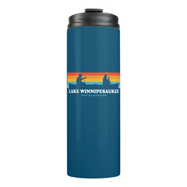 Lake Winnipesaukee New Hampshire Canoe Thermosbecher (Vorderseite)