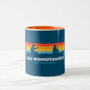 Lake Winnipesaukee New Hampshire Canoe Zweifarbige Tasse