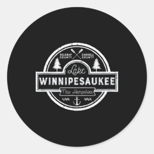 Lake Winnipesaukee New Hampshire Männer Frauen Cam Runder Aufkleber