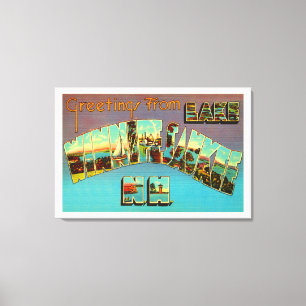 Lake Winnipesaukee New Hampshire Travel Souvenir Leinwanddruck