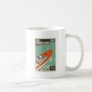 Lake Winnipesaukee NH Eisenbahn Vintage Reise Kaffeetasse