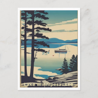 Lake Winnipesaukee NH Quiet Lake Scene Grafische K Postkarte
