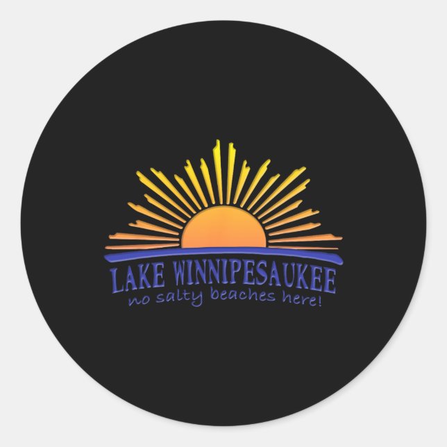 Lake Winnipesaukee Runder Aufkleber (Vorderseite)