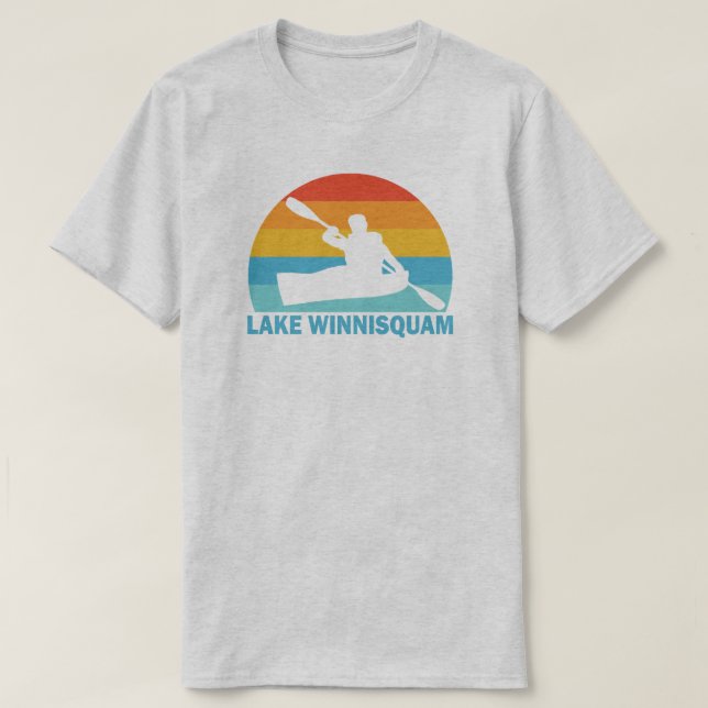 Lake Winnisquam New Hampshire Kayak T-Shirt (Design vorne)