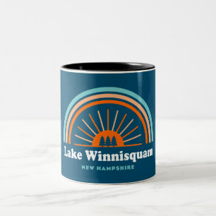 Lake Winnisquam New Hampshire Rainbow Zweifarbige Tasse
