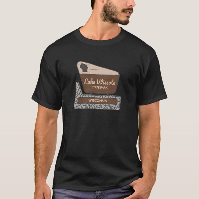 Lake Wissota Staat Park Wisconsin Herzlich willkom T-Shirt (Vorderseite)
